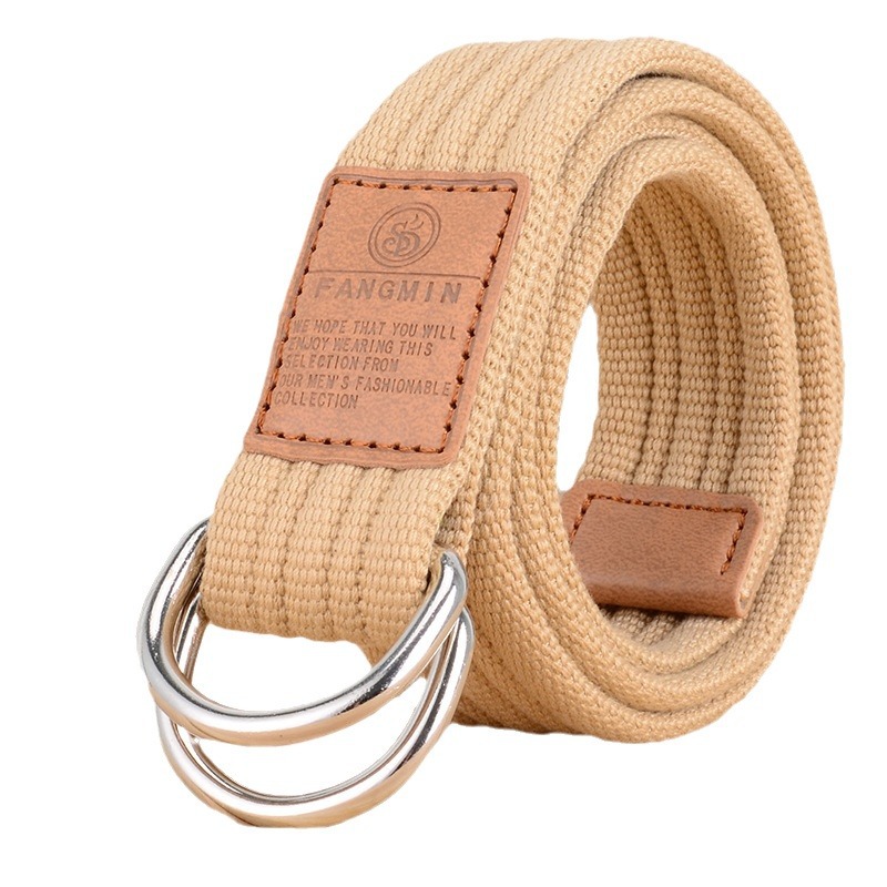 Off White Belt - New Unisex Canvas Belt Double Ring