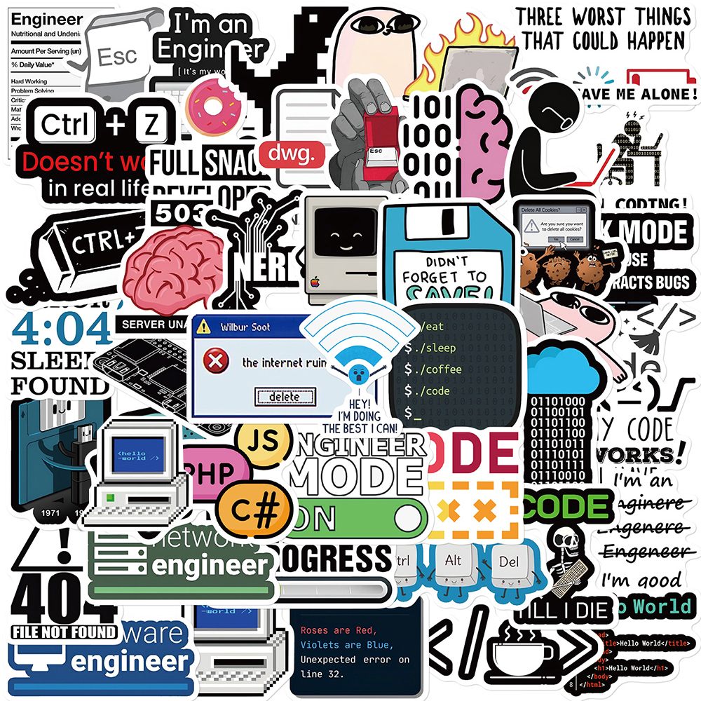 Streetwear Brand Stickers - 10/30/50pcs Programming Stickers Funny Java Cloud
