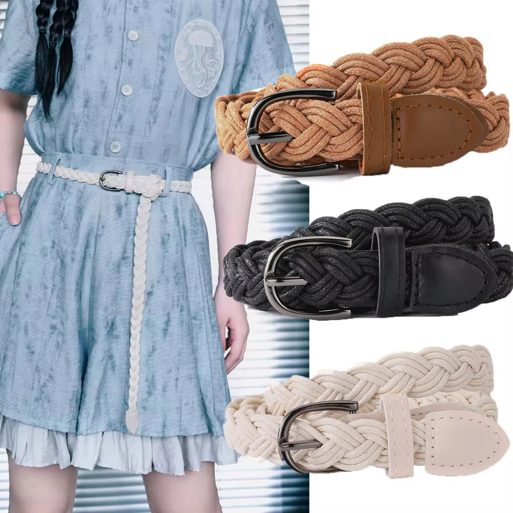 Women's Retro Vintage Woven Th - Off White Belt avaliação e preço