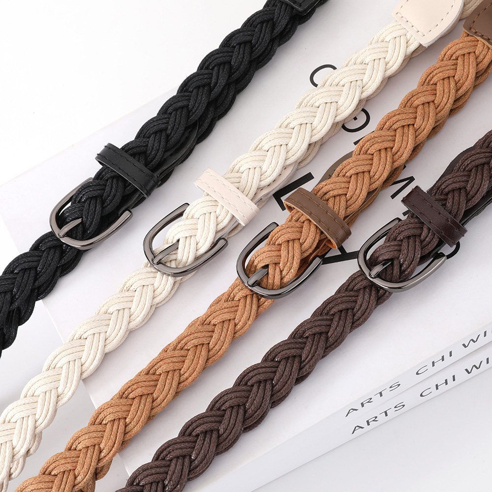 Women's Retro Vintage Woven Th - Off White Belt avaliação e preço