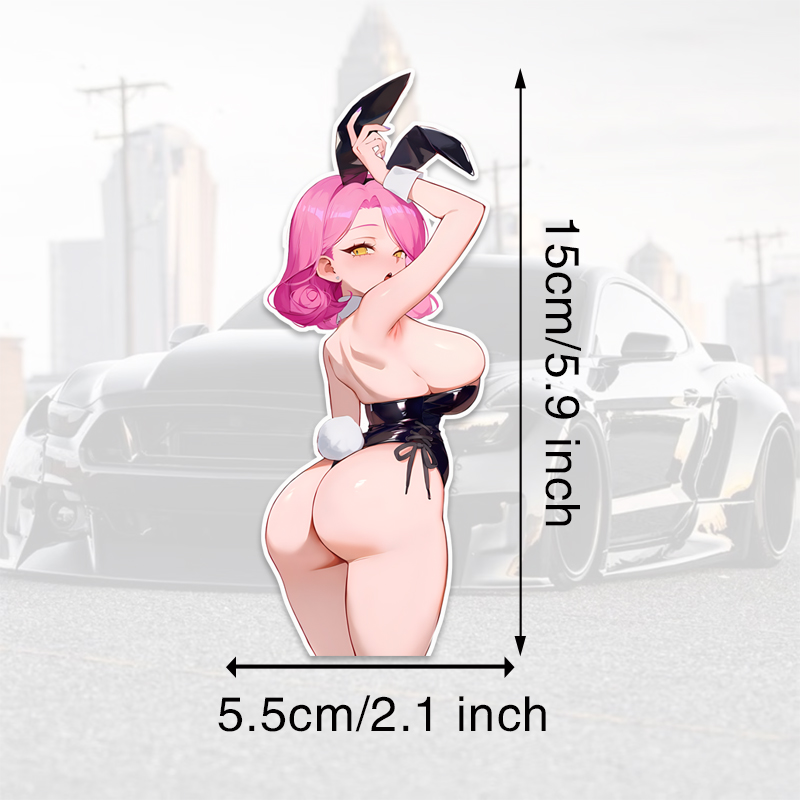 DM22# Anime Car Sticker Rabbit - Streetwear Brand Stickers avaliação e preço