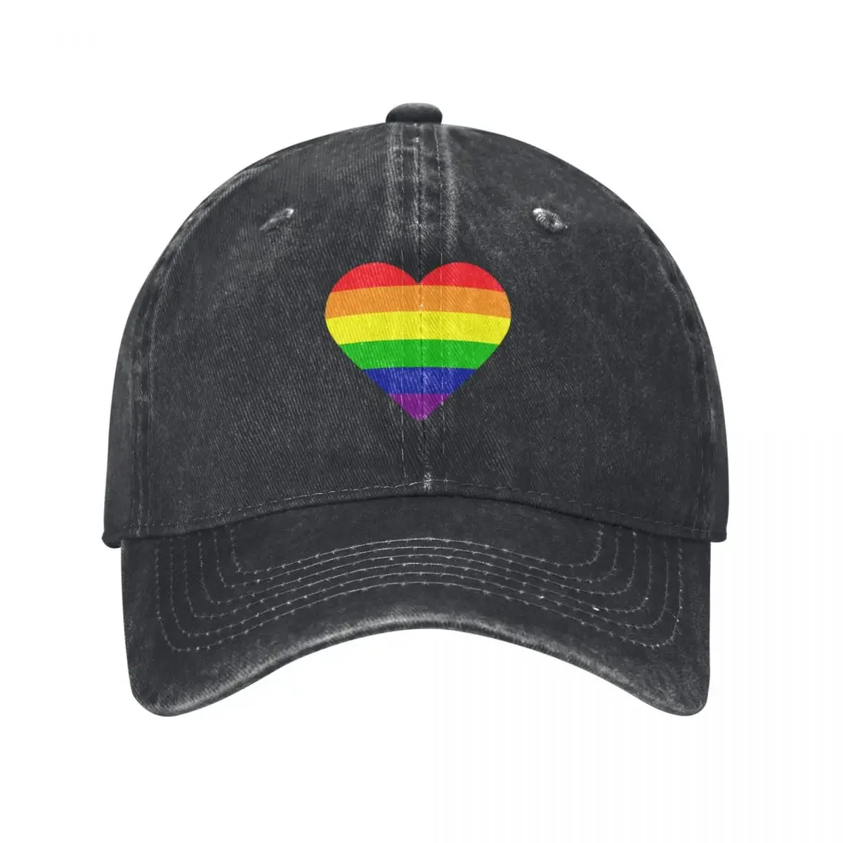 Pride Flag Heart Baseball Cap  - Streetwear Brand Heart avaliação e preço