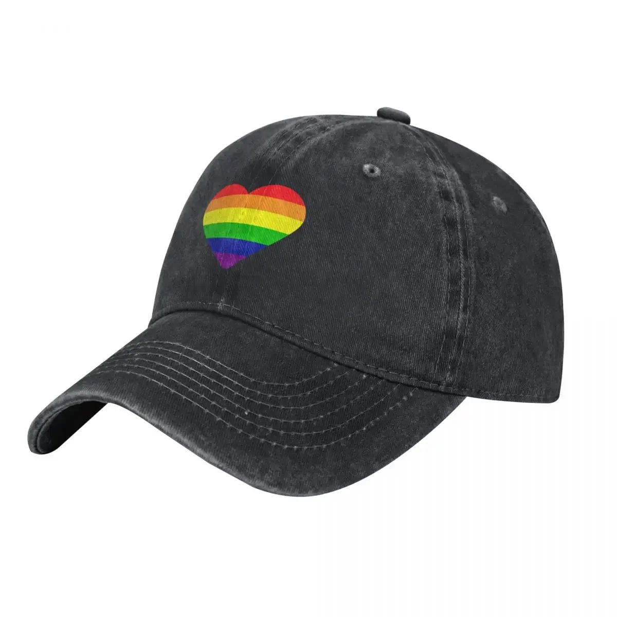 Pride Flag Heart Baseball Cap  - Streetwear Brand Heart avaliação e preço