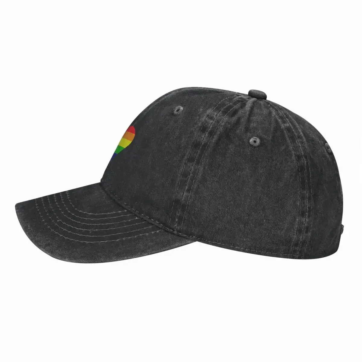 Pride Flag Heart Baseball Cap  - Streetwear Brand Heart avaliação e preço
