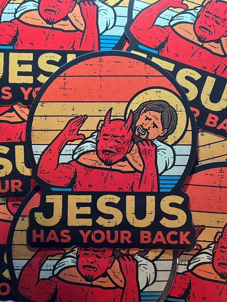 Jesus Has Your Back Jiujitsu M - Streetwear Brand Stickers avaliação e preço