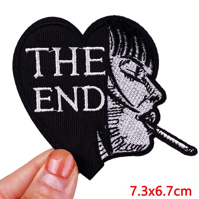 Personality Punk/Letter Embroi - Streetwear Brand Stickers avaliação e preço