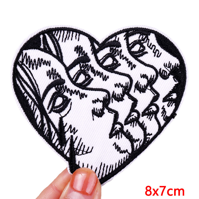 Personality Punk/Letter Embroi - Streetwear Brand Stickers avaliação e preço