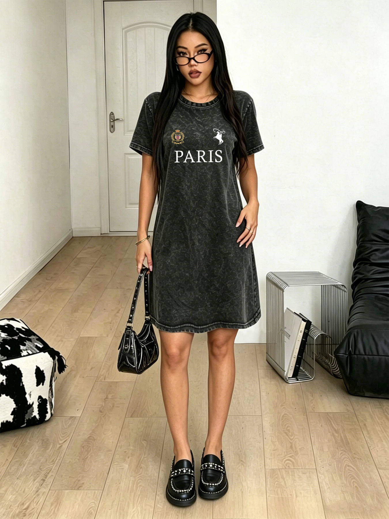 Women's washed vintage T-shirt - Streetwear Brand In Paris avaliação e preço