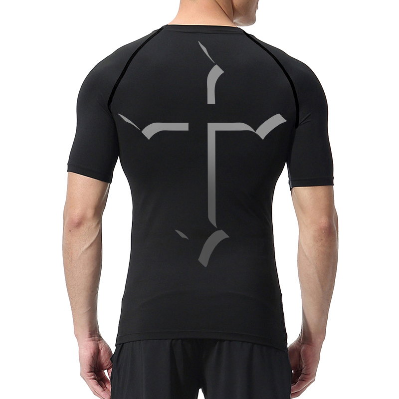 Cross Print Compression Shirt  - Streetwear Brand T Shirt avaliação e preço