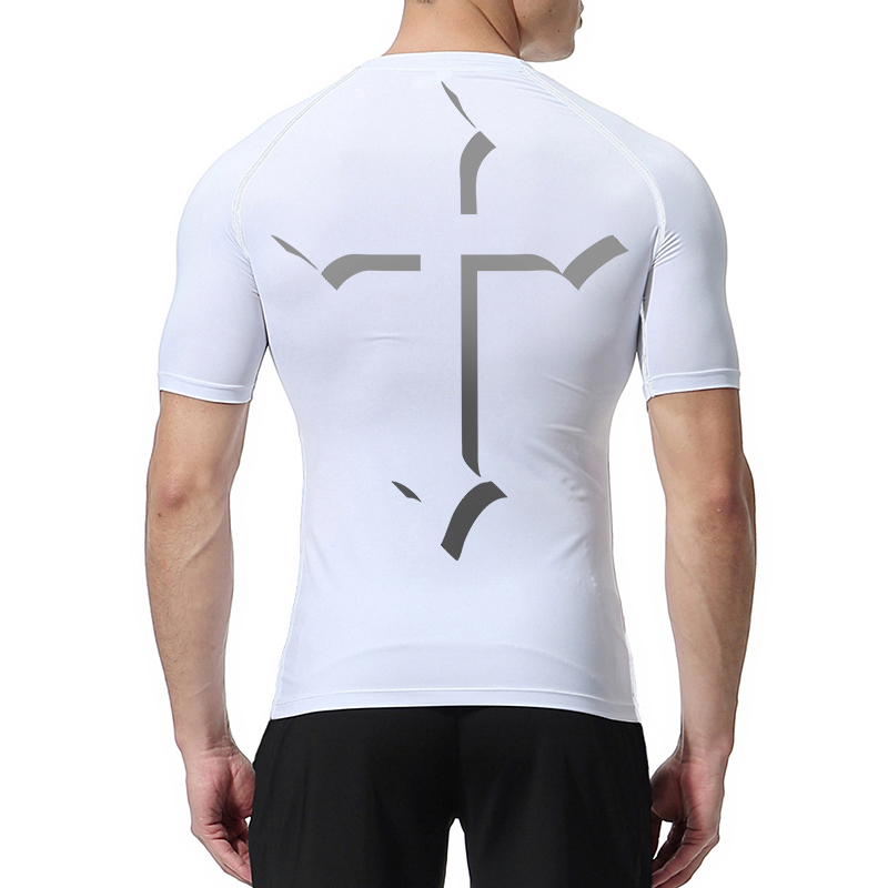 Cross Print Compression Shirt  - Streetwear Brand T Shirt avaliação e preço