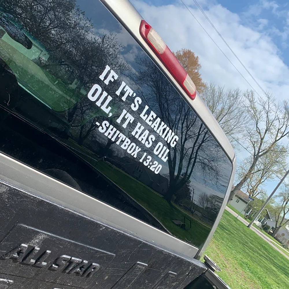 If It's Leaking Oil It Has Oil - Streetwear Brand Stickers avaliação e preço