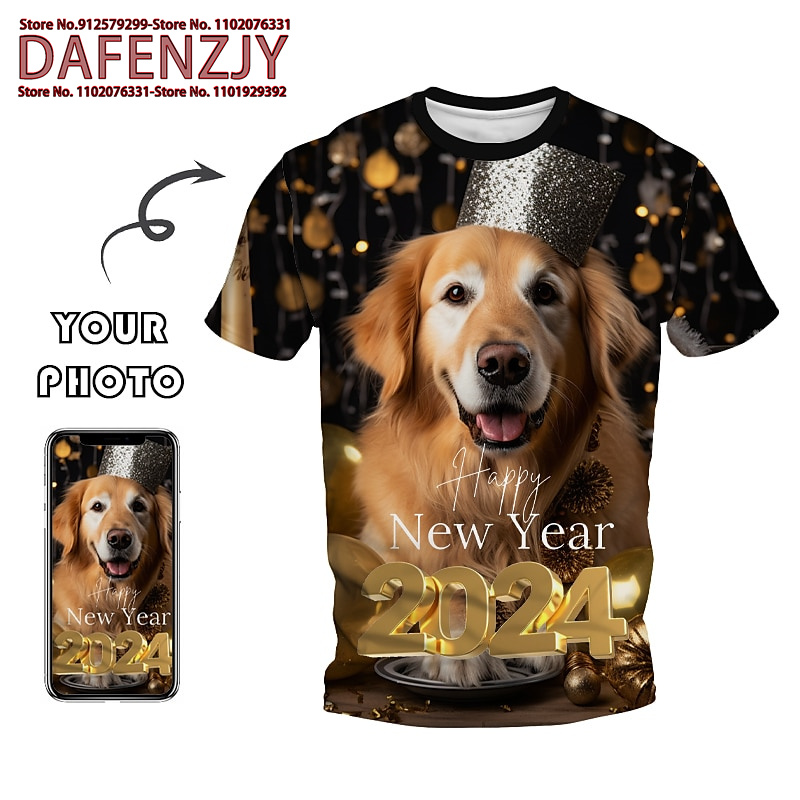 Custom Funny Pet Photo 3D All  - Streetwear Brand T Shirt avaliação e preço