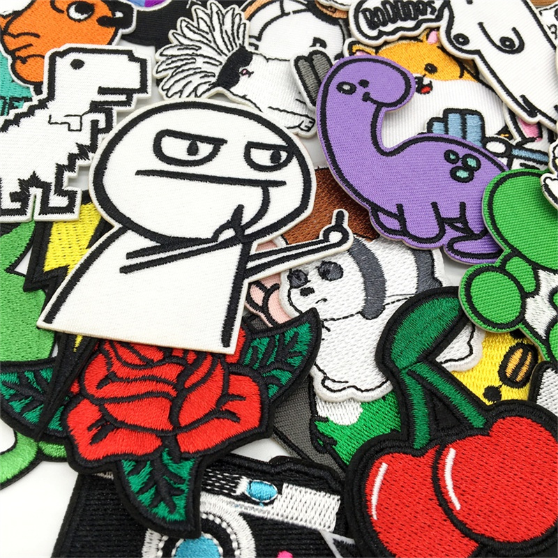 10/15pcs Amine Patches Lot Emb - Streetwear Brand Stickers avaliação e preço