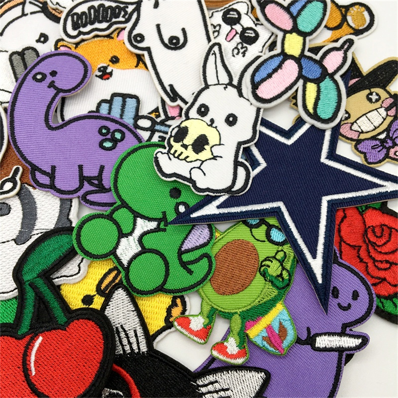 10/15pcs Amine Patches Lot Emb - Streetwear Brand Stickers avaliação e preço