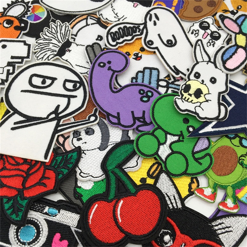 10/15pcs Amine Patches Lot Emb - Streetwear Brand Stickers avaliação e preço