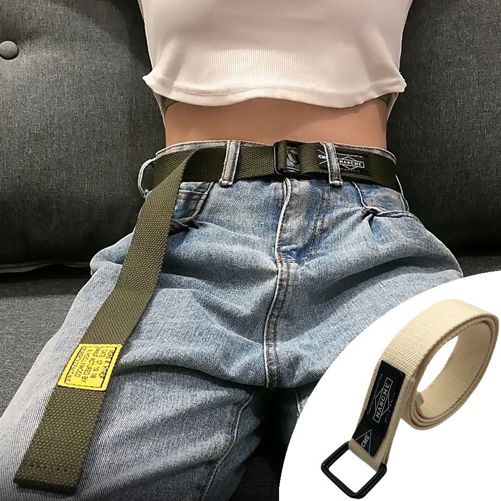 Women Man Nylon Braided Canvas - Off White Belt avaliação e preço