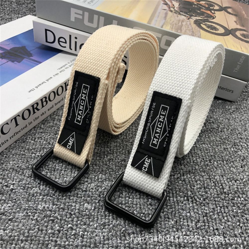 Women Man Nylon Braided Canvas - Off White Belt avaliação e preço