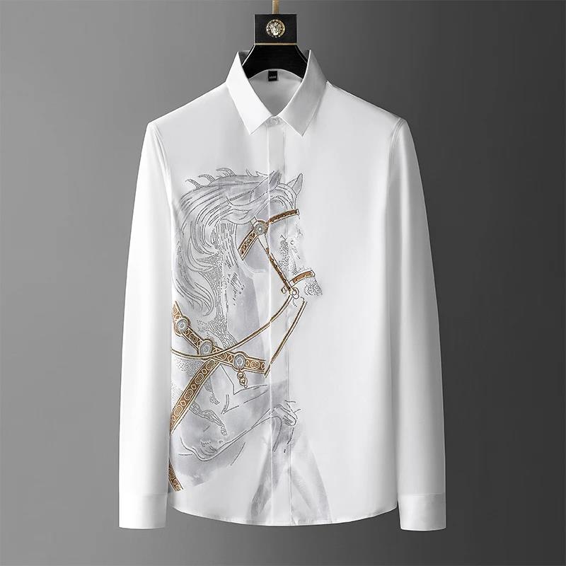 Brand Luxury Men's Shirt 2025  - Streetwear Uomo Brand avaliação e preço