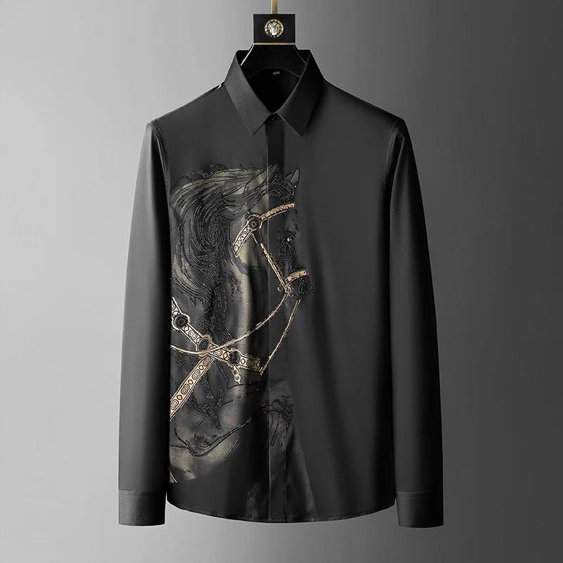 Brand Luxury Men's Shirt 2025  - Streetwear Uomo Brand avaliação e preço
