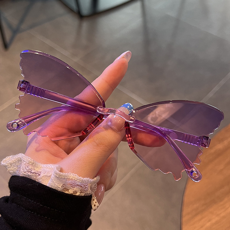Vintage Rimless Butterfly Shap - Streetwear Brand With Butterfly avaliação e preço
