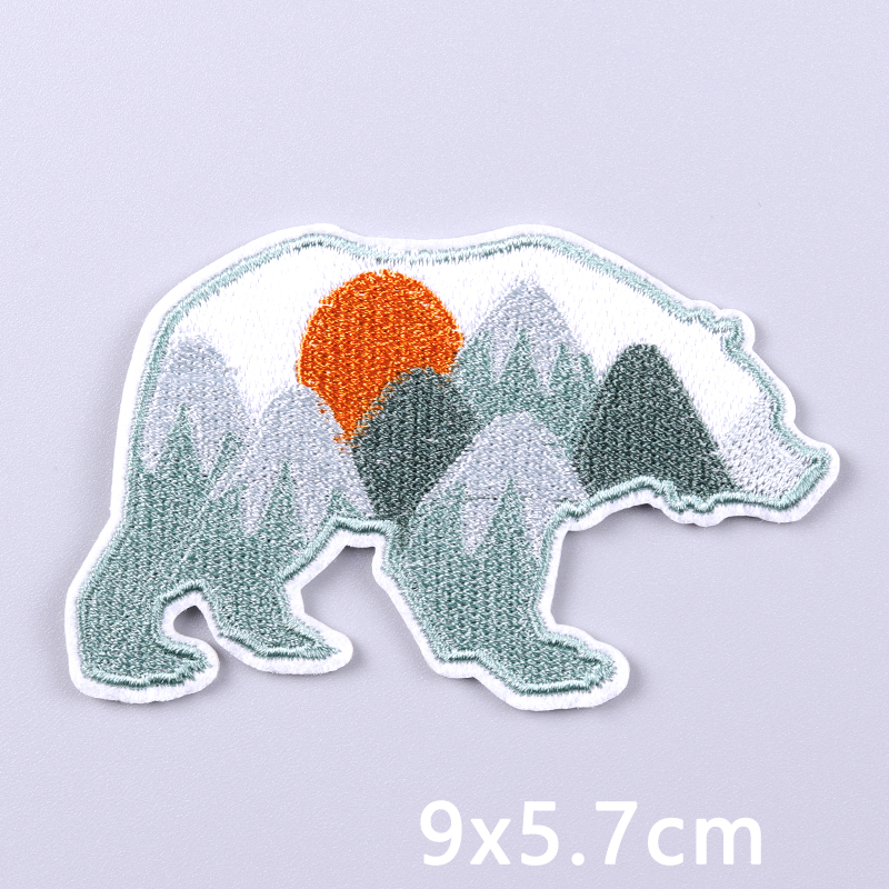 Animal Mountains Applique Embr - Streetwear Brand Stickers avaliação e preço