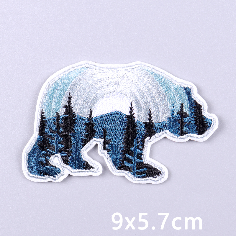 Animal Mountains Applique Embr - Streetwear Brand Stickers avaliação e preço