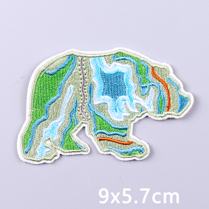 Animal Mountains Applique Embr - Streetwear Brand Stickers avaliação e preço