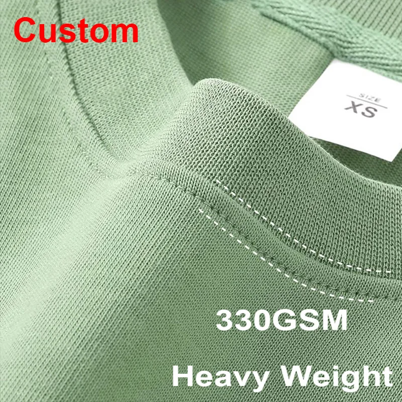 DIY Custom LOGO Thick Neck Dro - Streetwear Brand T Shirt avaliação e preço