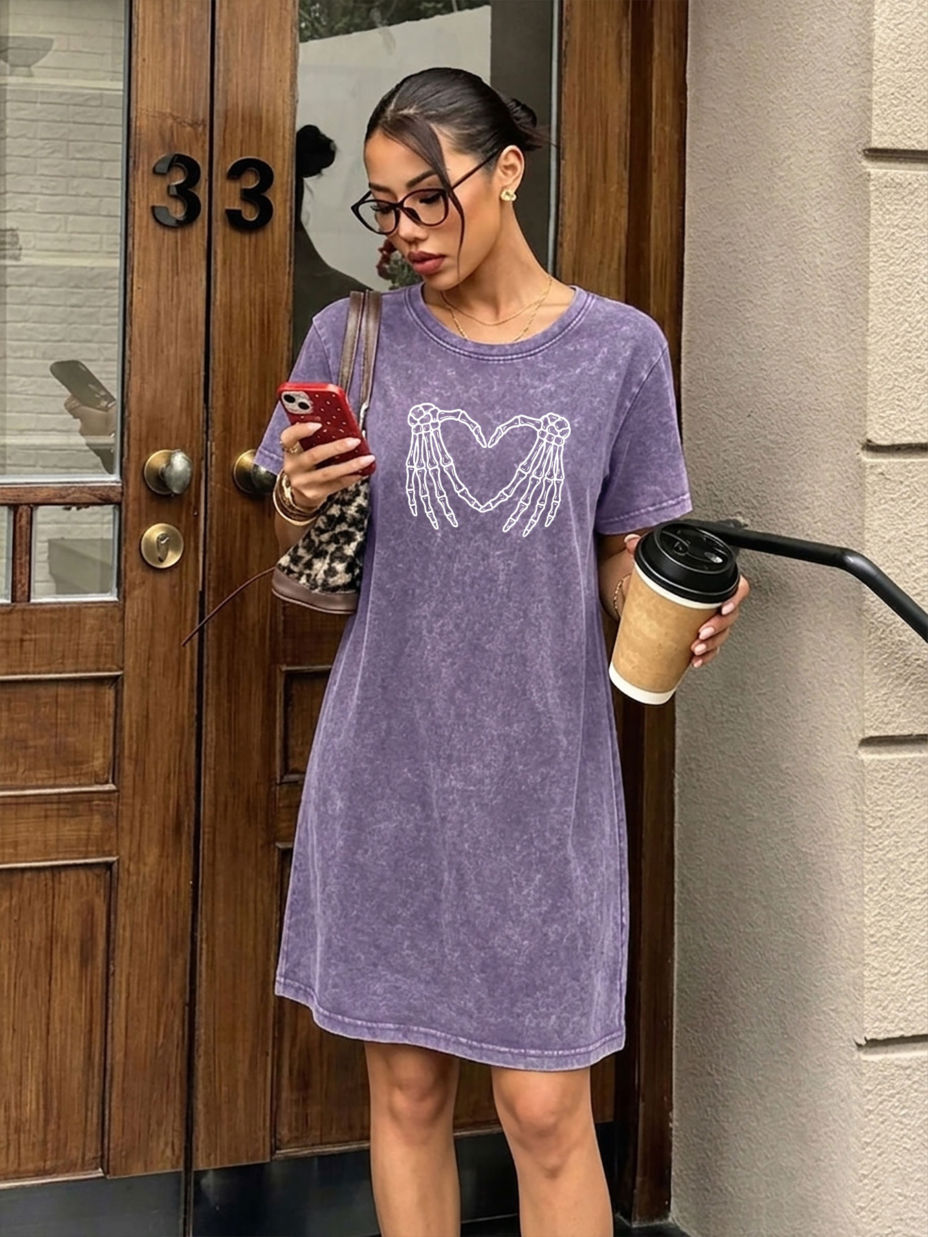 Vintage Washed Distressed T-Sh - Streetwear Brand Heart avaliação e preço