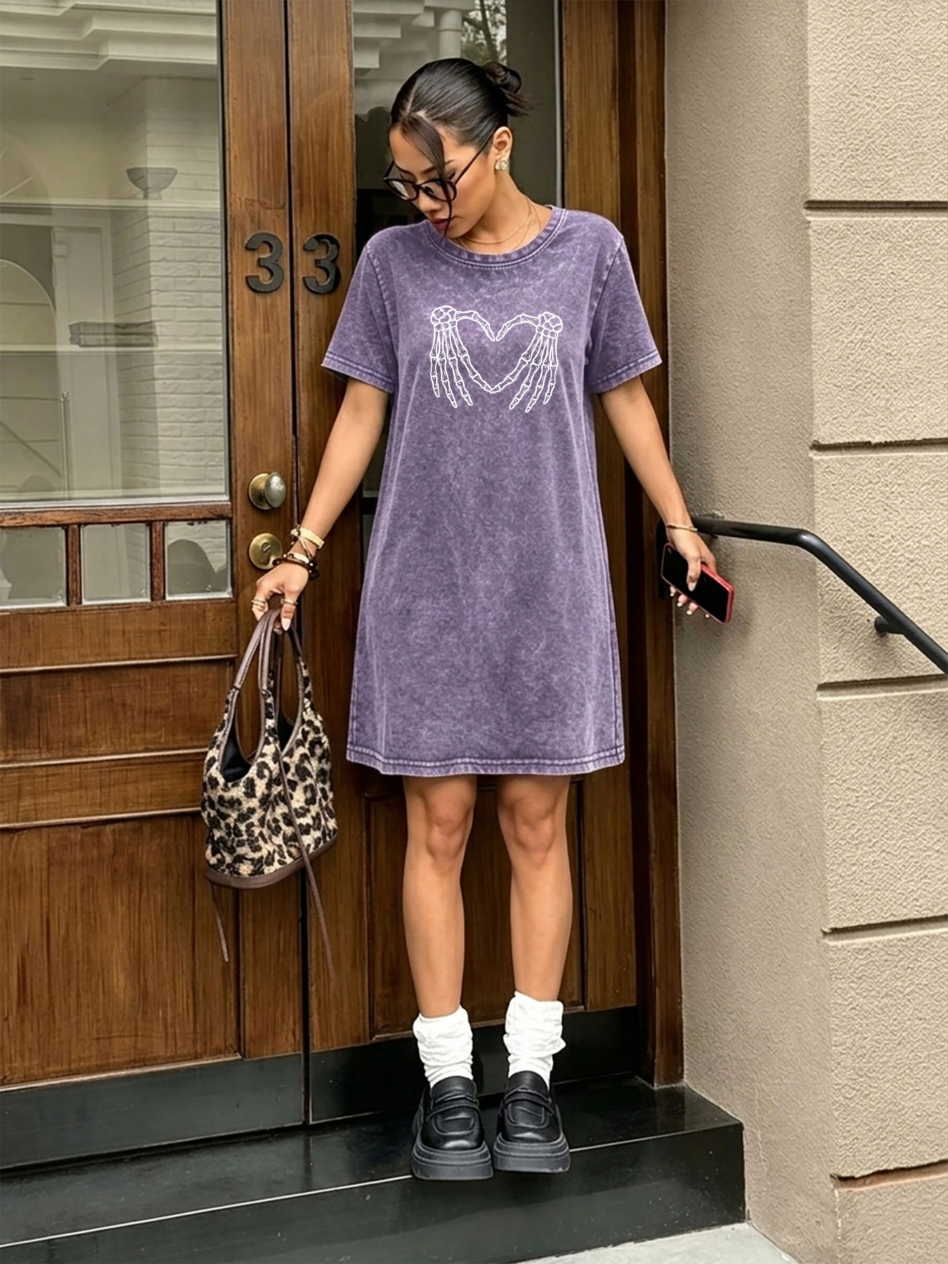 Vintage Washed Distressed T-Sh - Streetwear Brand Heart avaliação e preço