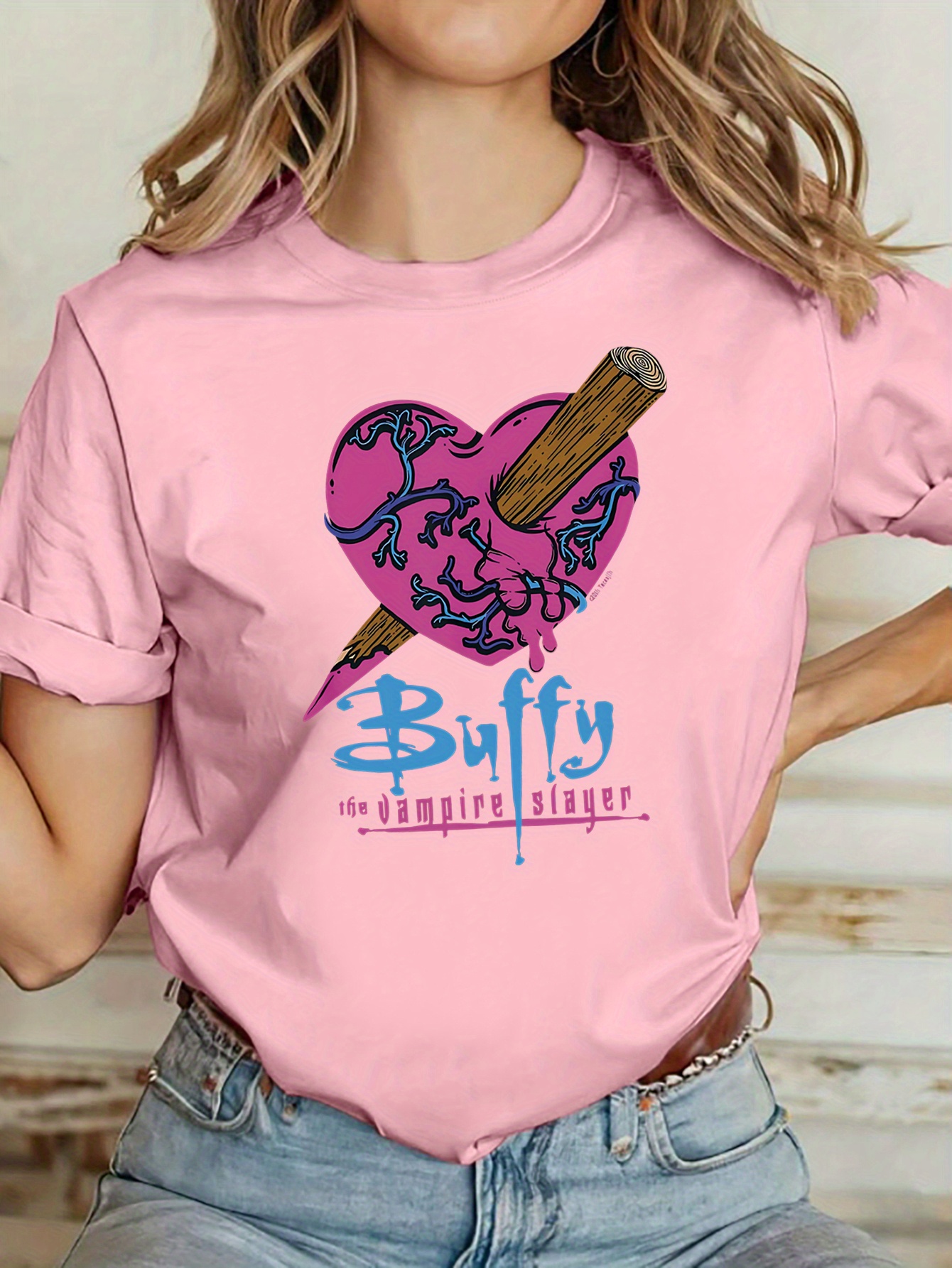 Women's Buffy The Vampire Slay - Streetwear Brand Heart avaliação e preço