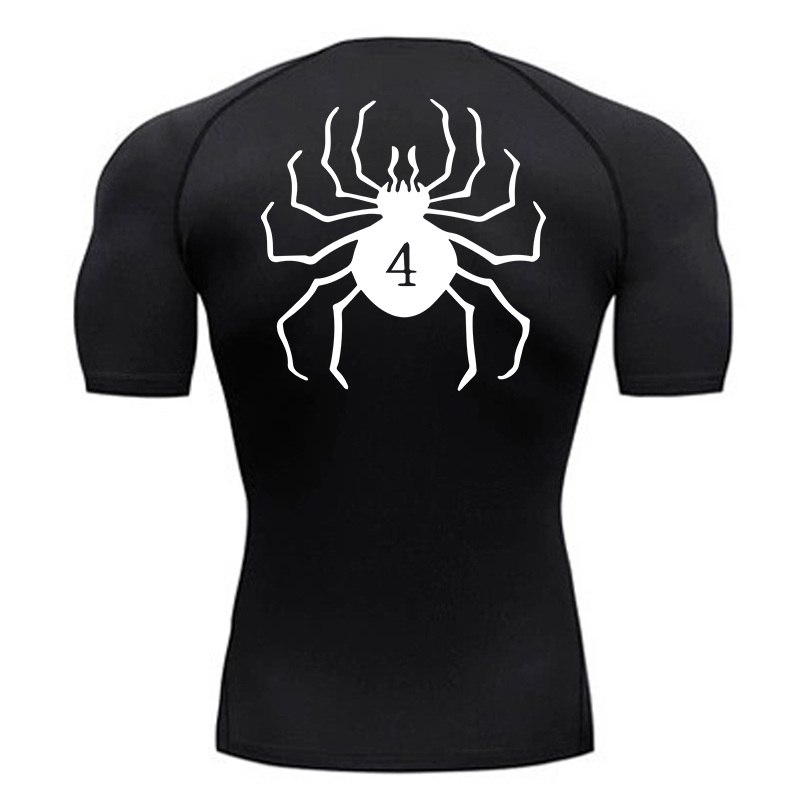 Spider Print Compression Shirt - Streetwear Brand T Shirt avaliação e preço
