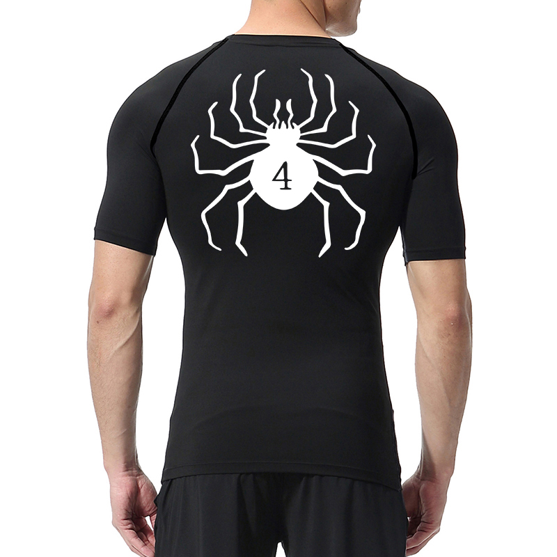 Spider Print Compression Shirt - Streetwear Brand T Shirt avaliação e preço
