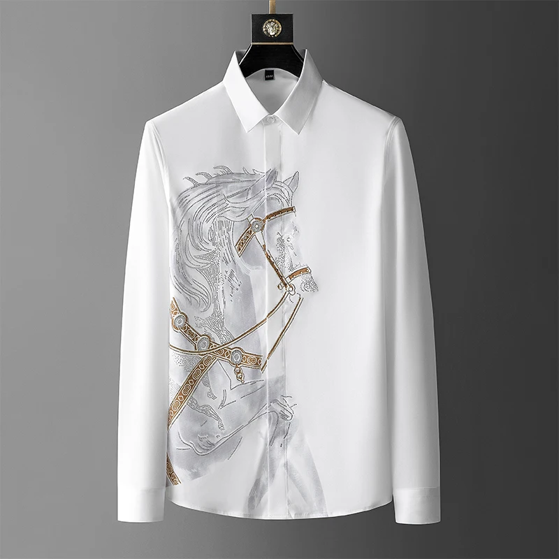 Brand Luxury Men's Shirt 2025  - Streetwear Uomo Brand avaliação e preço