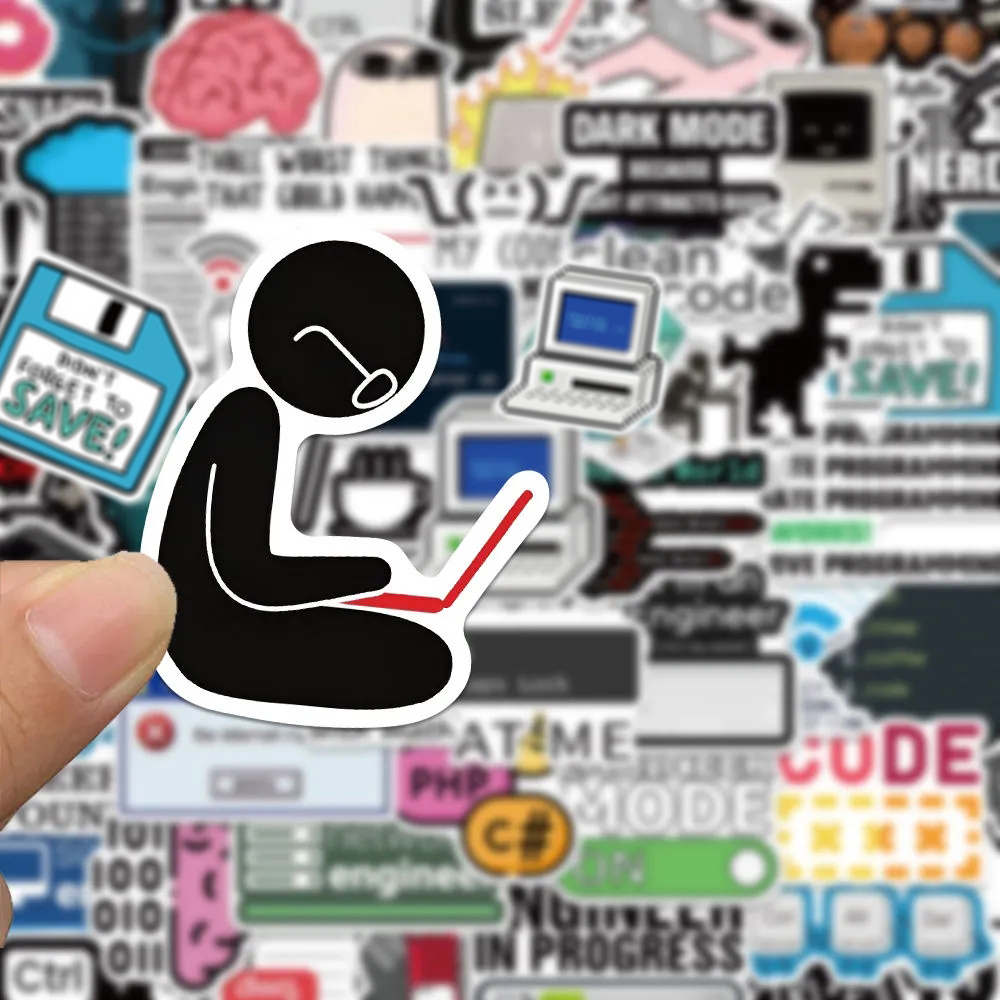 10/30/50pcs Programming Sticke - Streetwear Brand Stickers avaliação e preço