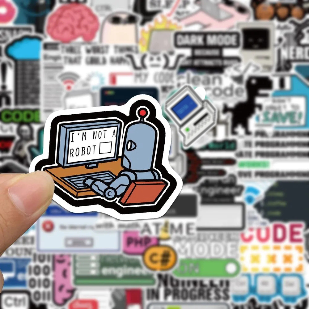 10/30/50pcs Programming Sticke - Streetwear Brand Stickers avaliação e preço