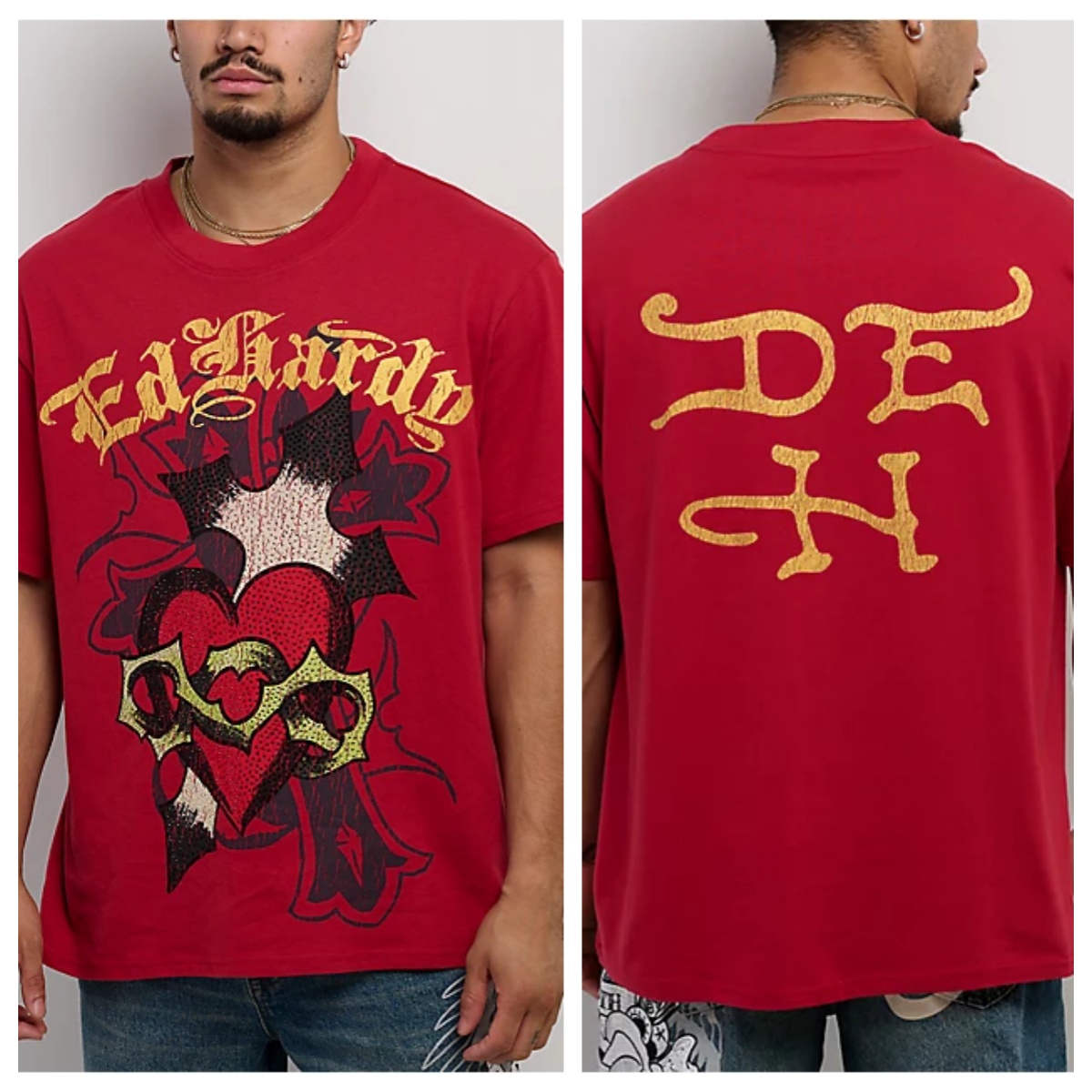 Sacred Heart Red Ed Tattoo Art - Streetwear Brand Heart avaliação e preço