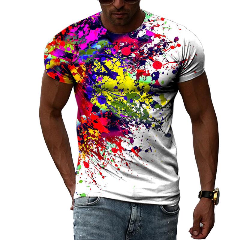 Men's Summer Fashion 3D Print  - Streetwear Brand T Shirt avaliação e preço