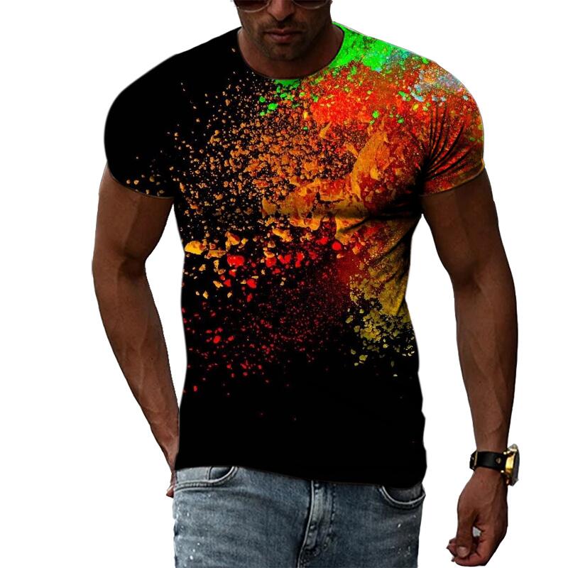 Men's Summer Fashion 3D Print  - Streetwear Brand T Shirt avaliação e preço