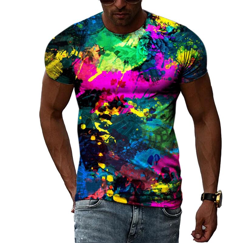Men's Summer Fashion 3D Print  - Streetwear Brand T Shirt avaliação e preço